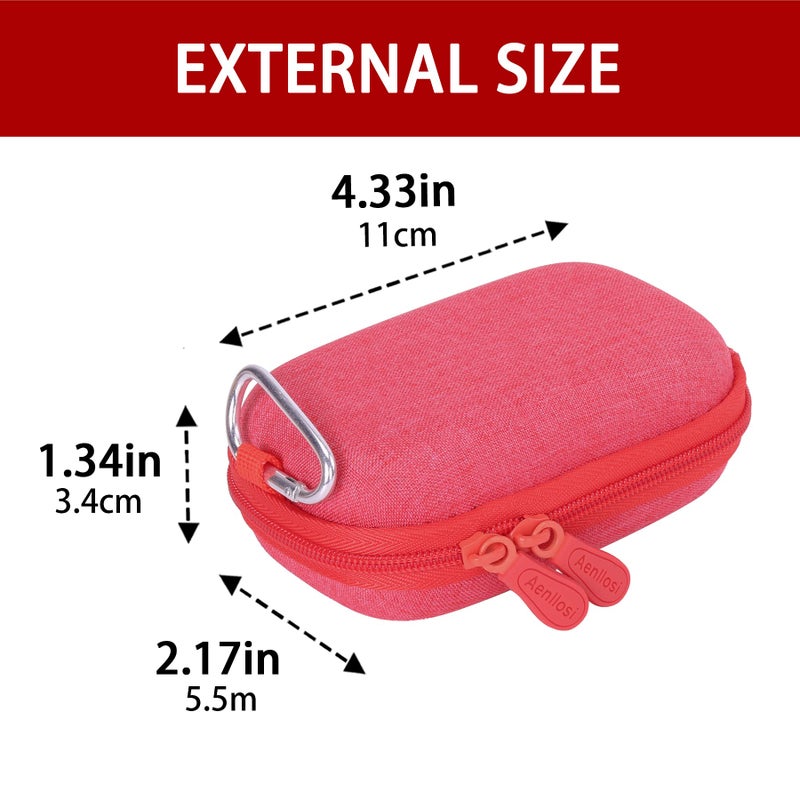 Aenllosi Hard Carrying Case Replacement for Canon PowerShot ELPH 170/180/190/300/330/340/350/360 Digital Camera (Carrying Case, Red) - Image 5